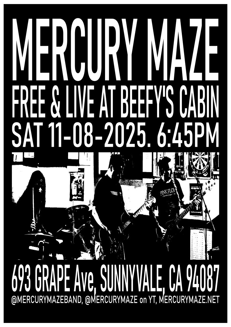 Mercury Maze Show Flyer