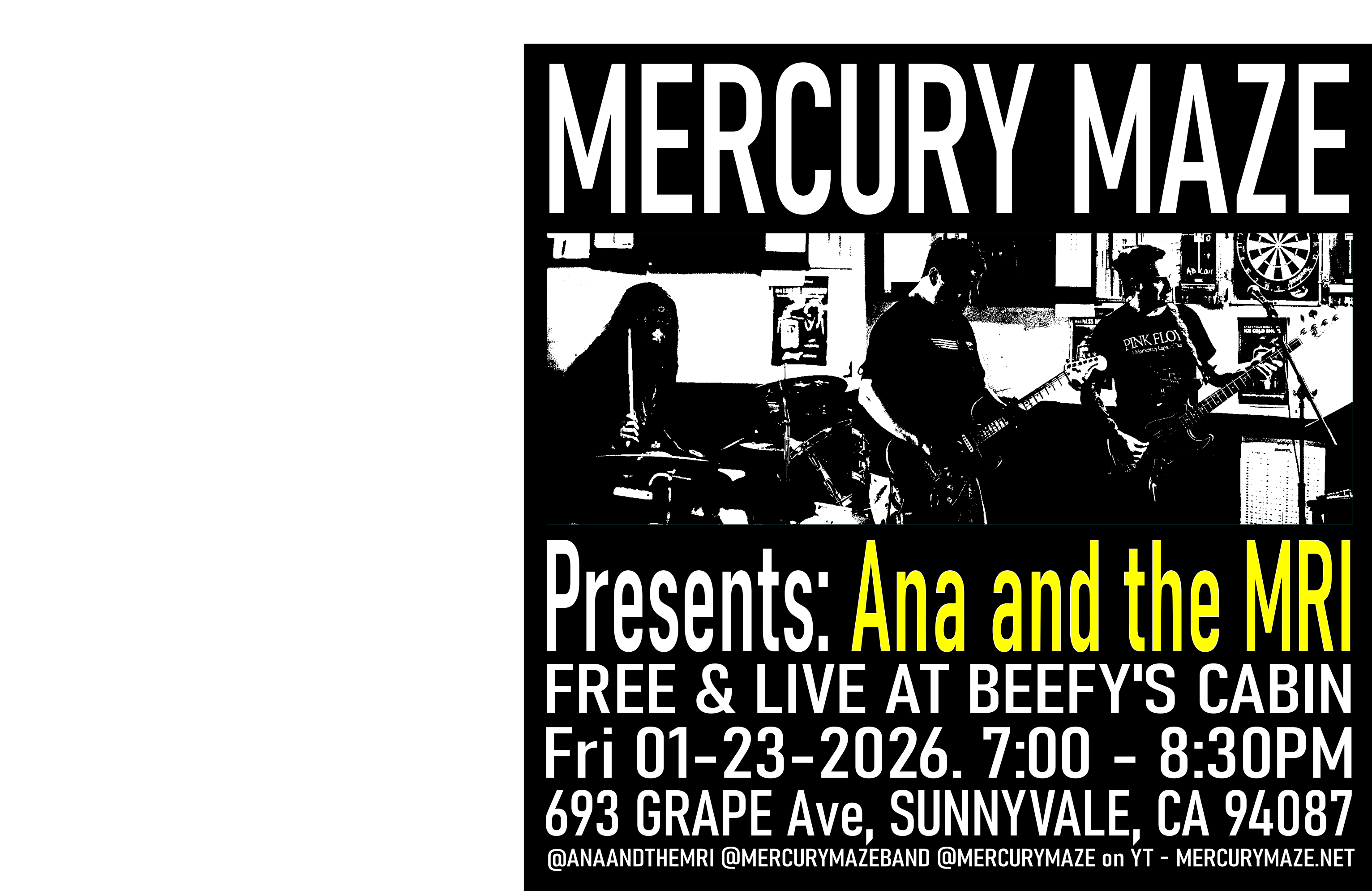 Mercury Maze Show Flyer