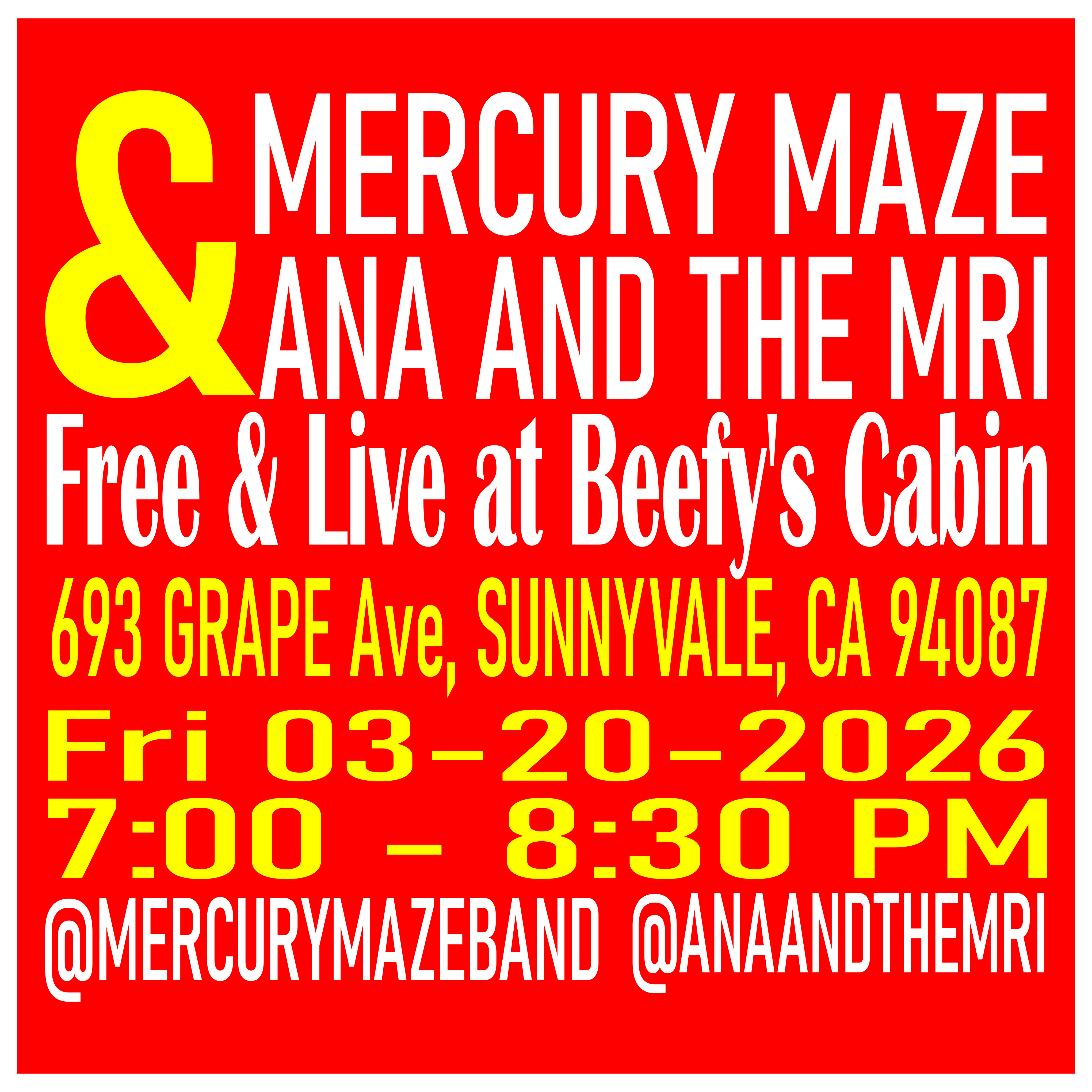 Mercury Maze Show Flyer