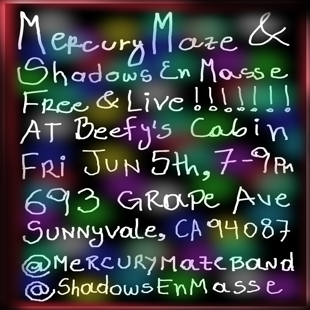 Mercury Maze Show Flyer